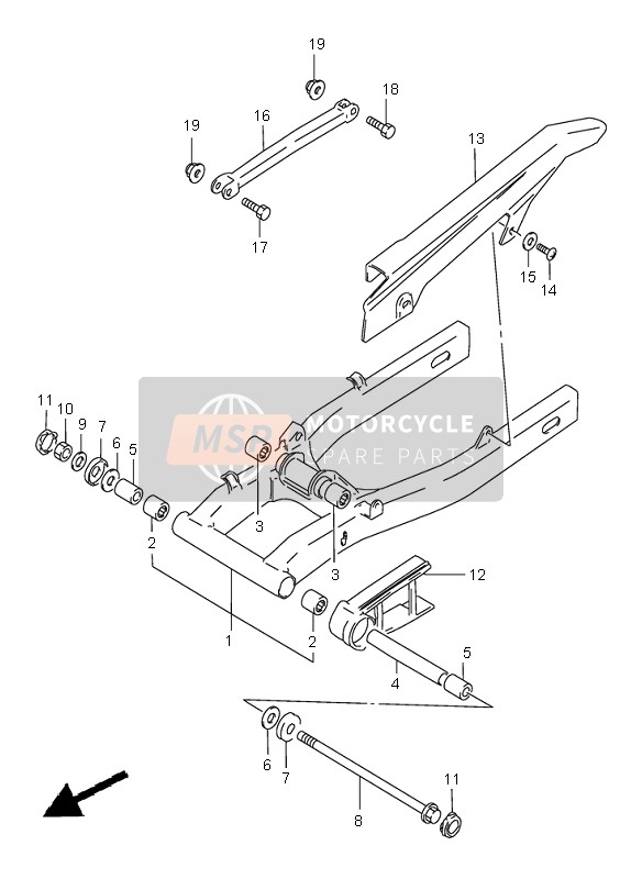 Suzuki GS500 2002 Rear Swing Arm for a 2002 Suzuki GS500