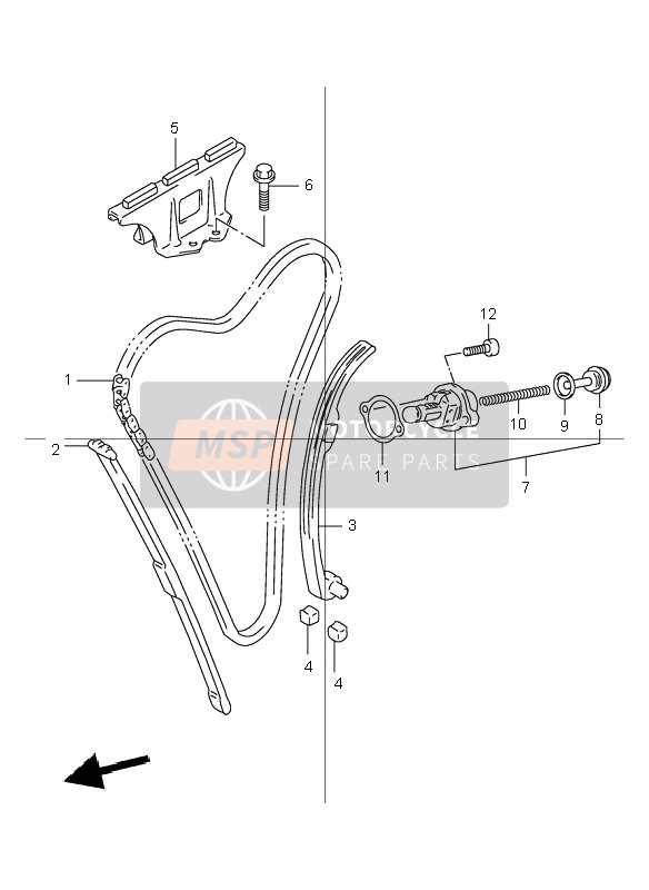 Suzuki GSF600(N)(S) BANDIT 2002 Chaîne à came pour un 2002 Suzuki GSF600(N)(S) BANDIT