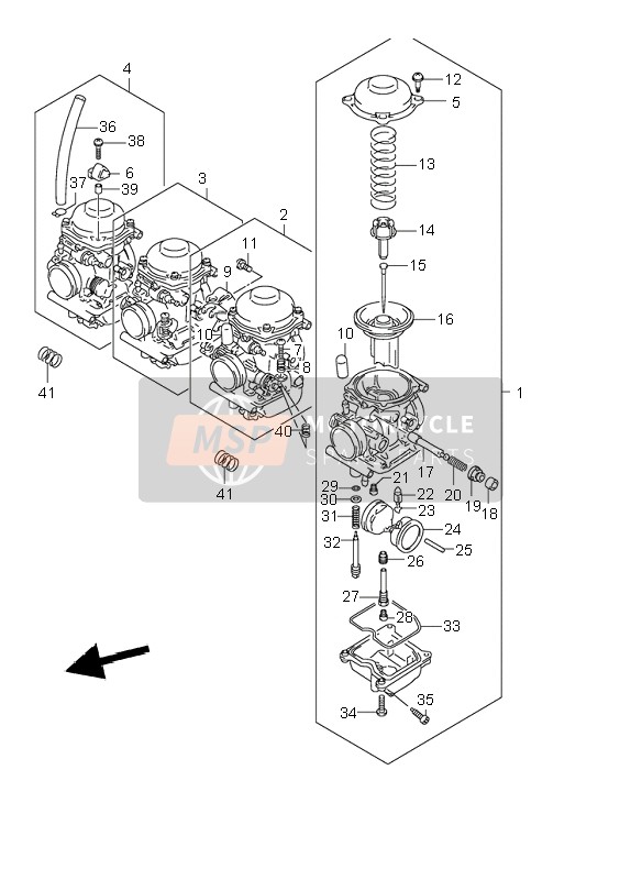 Suzuki GSF600(N)(S) BANDIT 2002 Carburettor for a 2002 Suzuki GSF600(N)(S) BANDIT