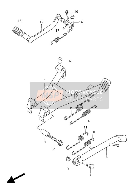 Suzuki GS500E 1997 Stand & Rear Brake for a 1997 Suzuki GS500E