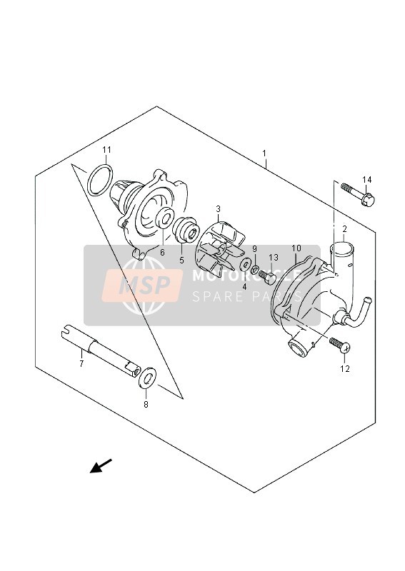 Suzuki GSX1300RA HAYABUSA 2013 Water Pump for a 2013 Suzuki GSX1300RA HAYABUSA