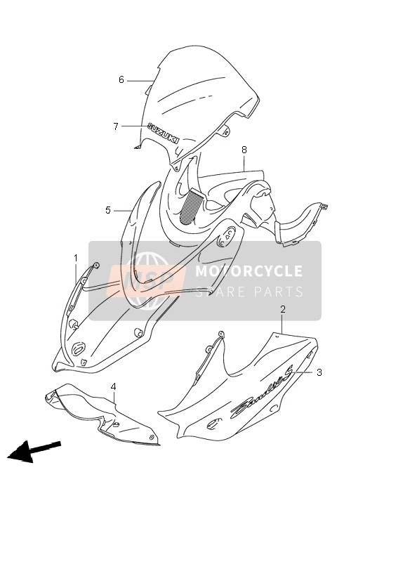 Cuerpo de la cubierta (GSF600S-SU)