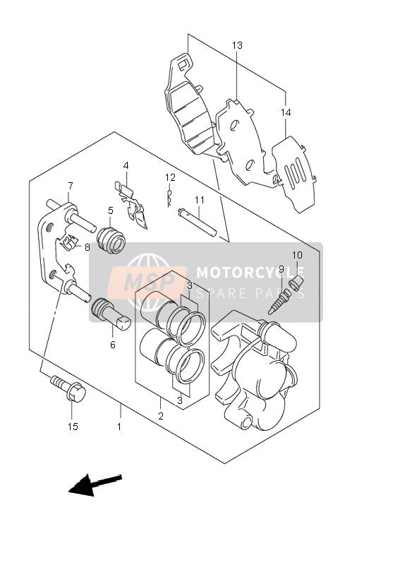 Suzuki GSF600(N)(S) BANDIT 2002 BREMSSATTEL VORNE für ein 2002 Suzuki GSF600(N)(S) BANDIT