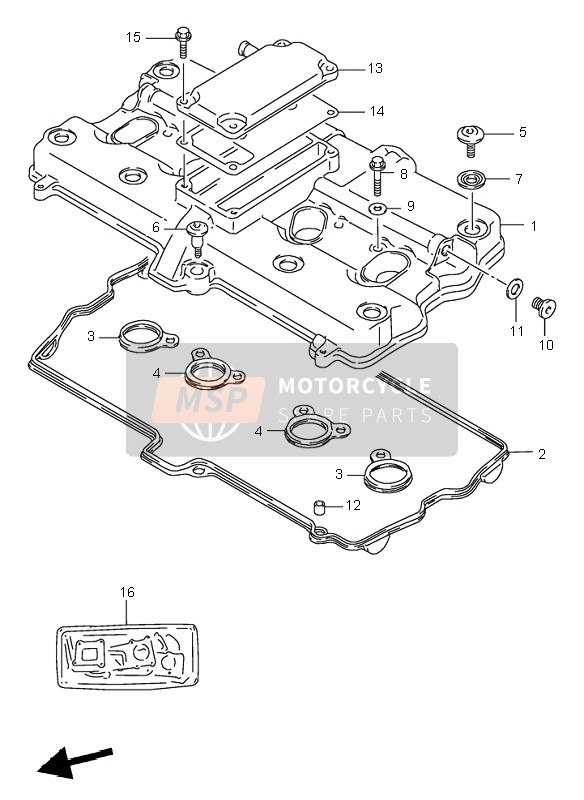 Suzuki GSF600(N)(S) BANDIT 1998 Cylinder Head Cover for a 1998 Suzuki GSF600(N)(S) BANDIT