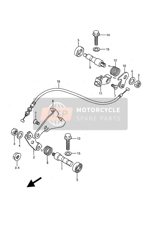 Suzuki VS1400GL(P)(F) INTRUDER 1994 Albero di decompressione per un 1994 Suzuki VS1400GL(P)(F) INTRUDER