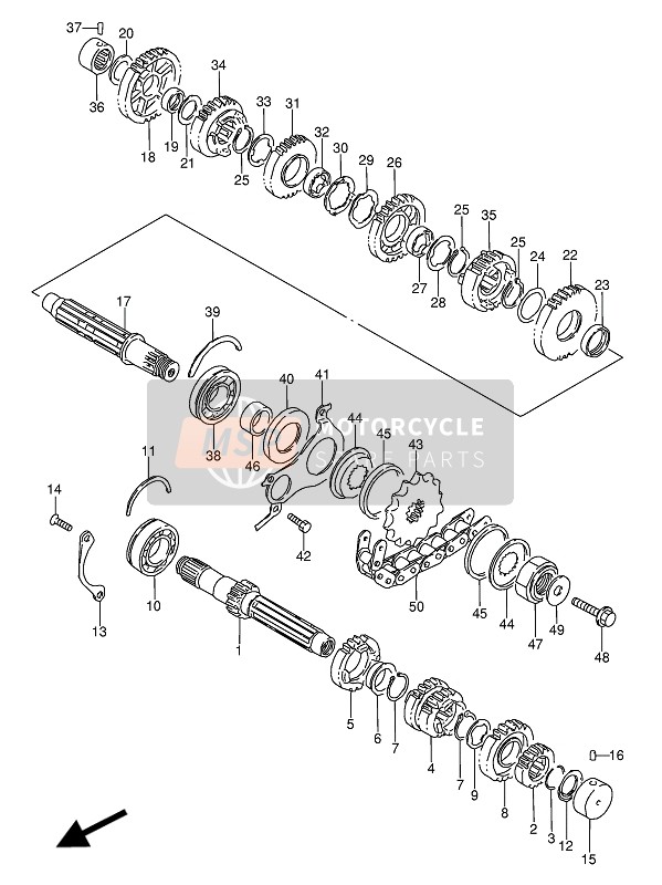 Suzuki GSX600F(U)(U2) 1989 Transmission pour un 1989 Suzuki GSX600F(U)(U2)