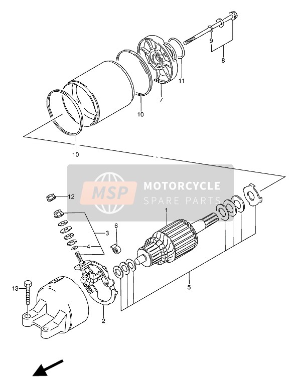 Suzuki GSX600F(U)(U2) 1989 Départ Moteur pour un 1989 Suzuki GSX600F(U)(U2)