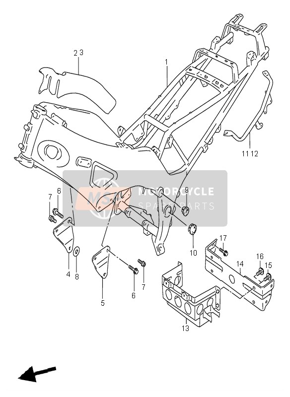 Suzuki RF600R 1995 RAHMEN für ein 1995 Suzuki RF600R