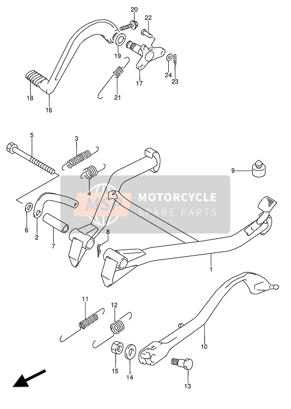 Suzuki GSX600F(U)(U2) 1989 STÄNDER für ein 1989 Suzuki GSX600F(U)(U2)