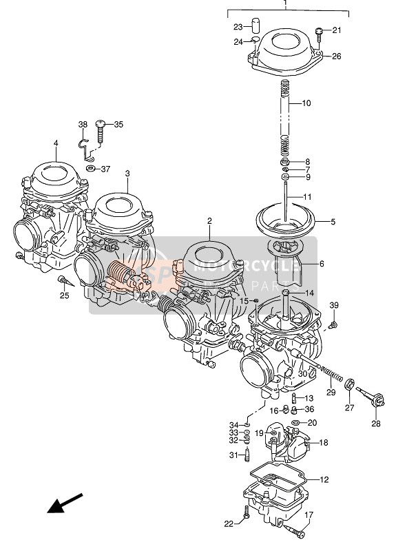Suzuki GSX600F(U)(U2) 1990 Carburettor for a 1990 Suzuki GSX600F(U)(U2)