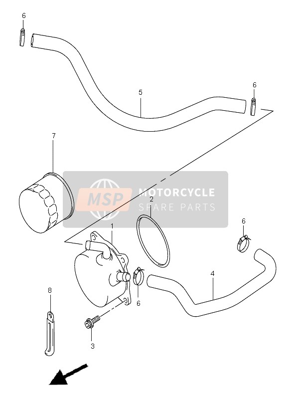 Suzuki GSX-R600 2002 Oil Cooler for a 2002 Suzuki GSX-R600