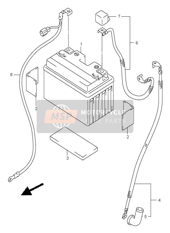 Suzuki GSX-R600 2002 Batterie pour un 2002 Suzuki GSX-R600