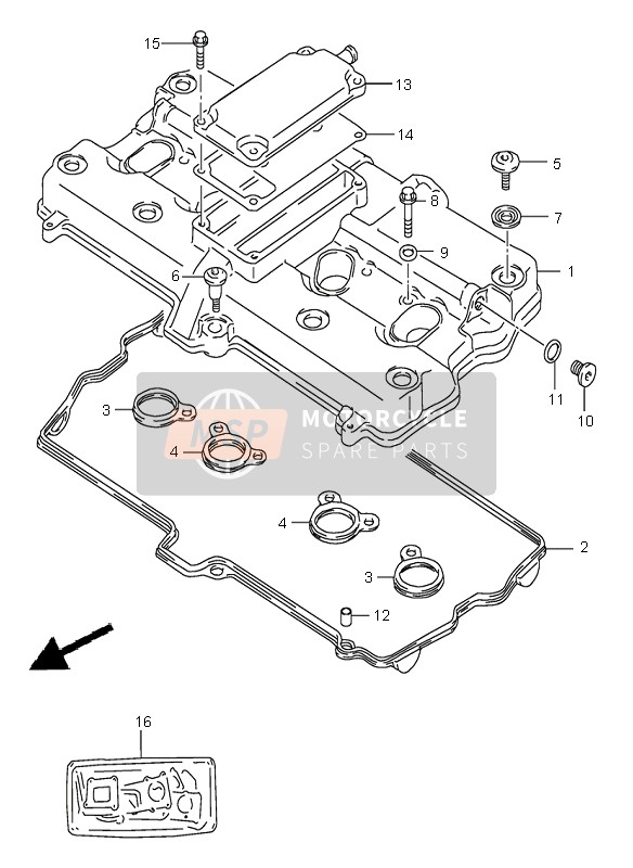 Suzuki GSX600F 1997 Cylinder Head Cover for a 1997 Suzuki GSX600F