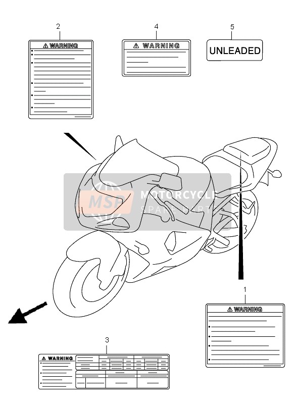 Suzuki GSX-R600 2002 Label for a 2002 Suzuki GSX-R600