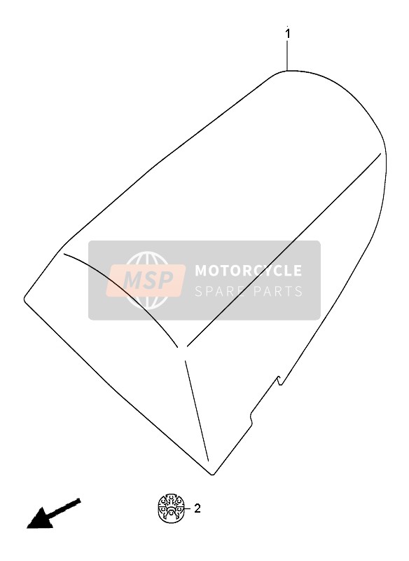 4555040F10Y7L, Box, Seat Tail (Black), Suzuki, 0