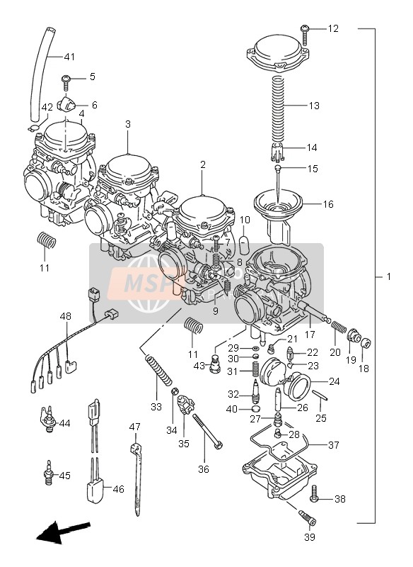 Suzuki GSF600(N)(S) BANDIT 1998 Carburatore per un 1998 Suzuki GSF600(N)(S) BANDIT