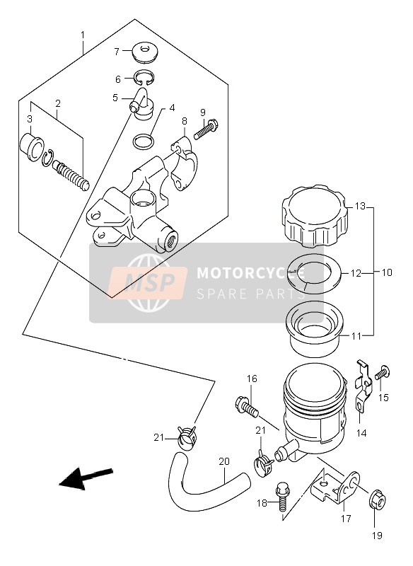 Suzuki GSX-R600 2002 HAUPTZYLINDER VORNE für ein 2002 Suzuki GSX-R600