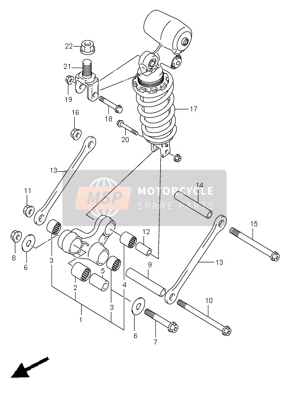 Suzuki GSX-R600 2002 Rear Cushion Lever for a 2002 Suzuki GSX-R600