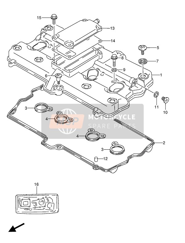 Suzuki GSX600F(U)(U2) 1992 Cylinder Head Cover for a 1992 Suzuki GSX600F(U)(U2)