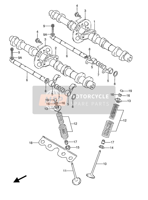 Suzuki GSX600F(U)(U2) 1992 Cam Shaft & Valve for a 1992 Suzuki GSX600F(U)(U2)