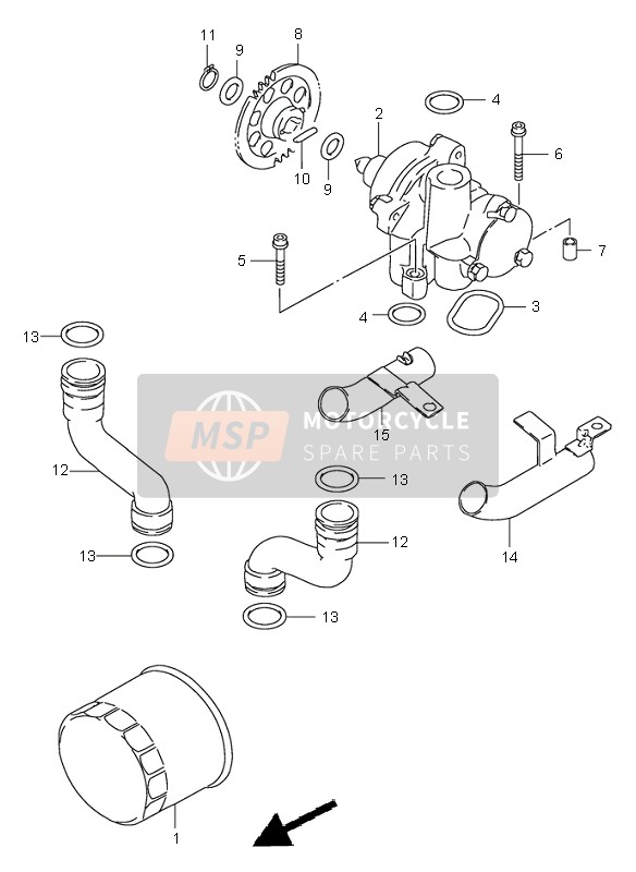 Suzuki GSX600F 1997 Oil Pump for a 1997 Suzuki GSX600F