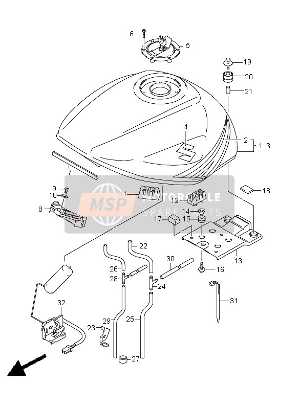 4414138G00, Bracket, Rear, Suzuki, 1