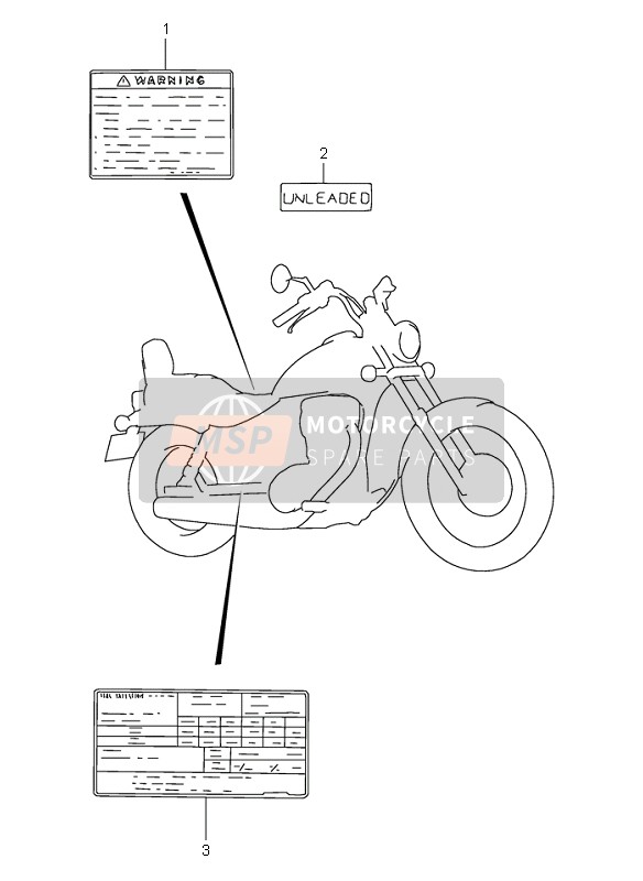 Suzuki LS650 SAVAGE 2002 ETIKETT für ein 2002 Suzuki LS650 SAVAGE