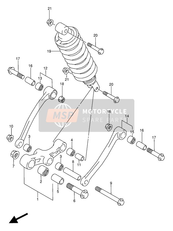 Suzuki GSX600F(U)(U2) 1992 Rear Cushion Lever for a 1992 Suzuki GSX600F(U)(U2)