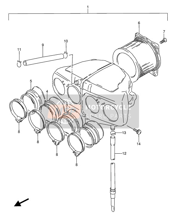 Suzuki GSX600F(U)(U2) 1993 Air Cleaner for a 1993 Suzuki GSX600F(U)(U2)