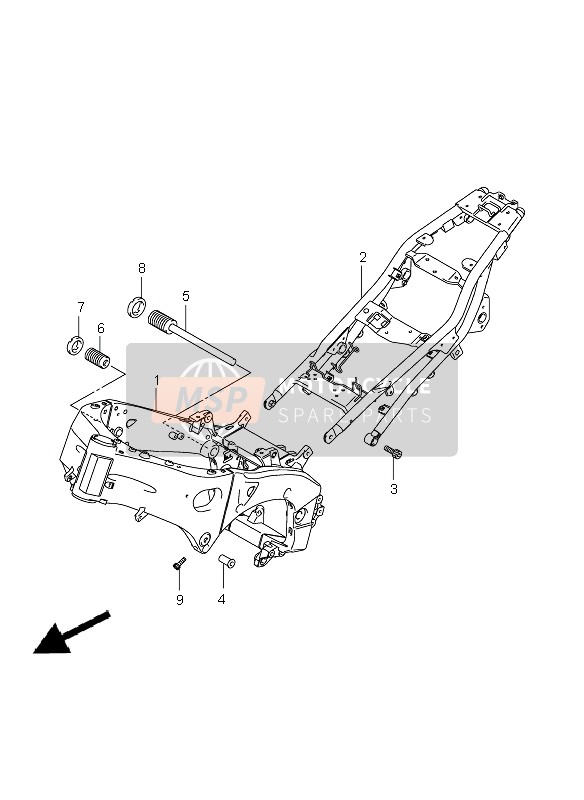 4110023H02YAP, Frame (Black), Suzuki, 0