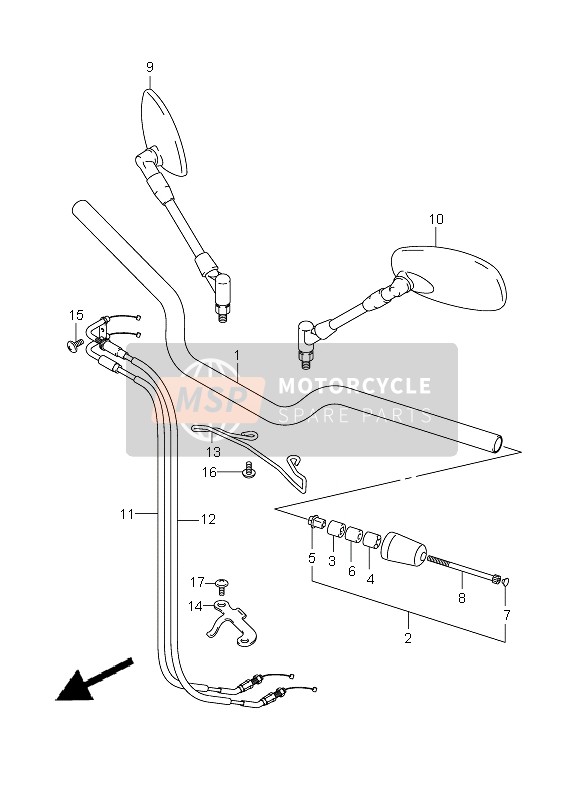 5611123H00, Handlebar, Suzuki, 0