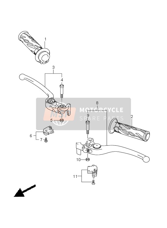 5721121H01, Handgreep, Suzuki, 2