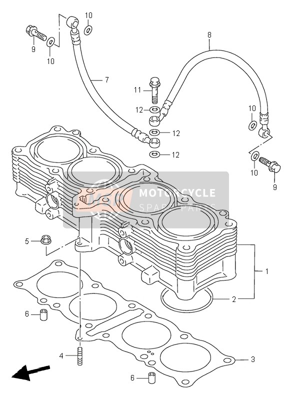 Suzuki RF900R 1995 Cilindro para un 1995 Suzuki RF900R