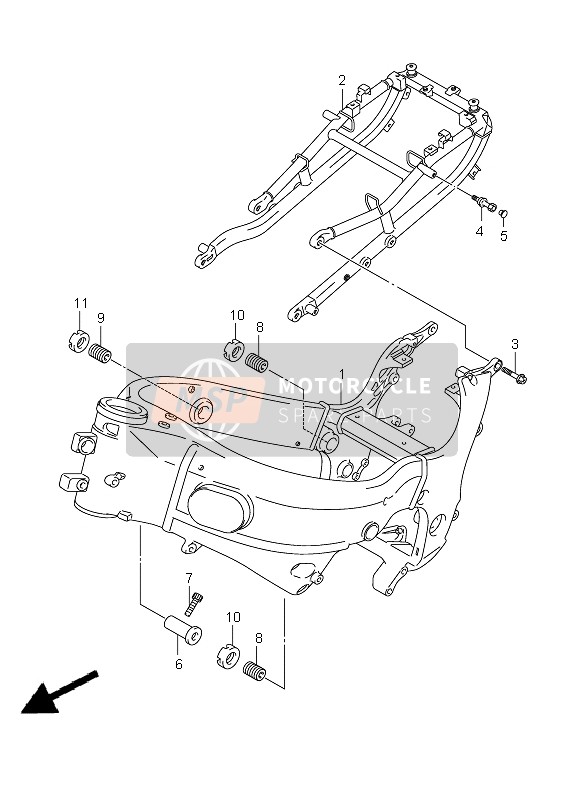 Suzuki GSX1300R HAYABUSA 2008 Frame for a 2008 Suzuki GSX1300R HAYABUSA