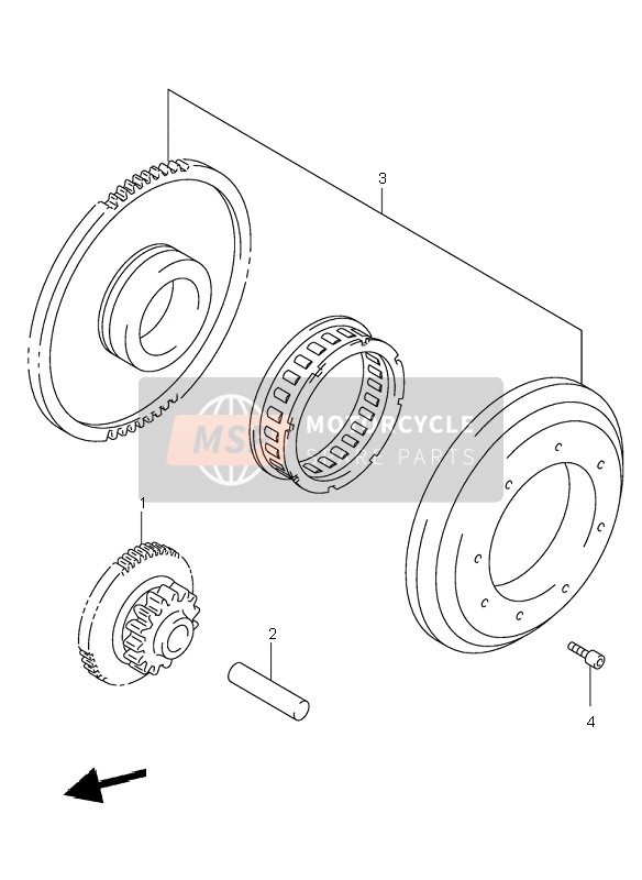 Suzuki SV650(N)(S) 2002 Starter Clutch for a 2002 Suzuki SV650(N)(S)