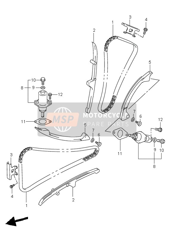 Suzuki SV650(N)(S) 2002 Chaîne à came pour un 2002 Suzuki SV650(N)(S)