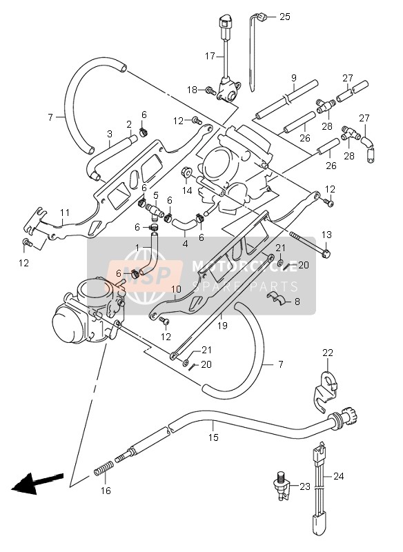 Suzuki SV650(N)(S) 2002 Accesorios de carburador para un 2002 Suzuki SV650(N)(S)