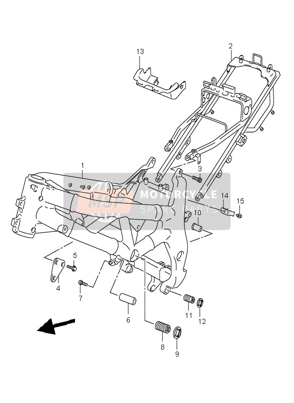 Suzuki SV650(N)(S) 2002 RAHMEN für ein 2002 Suzuki SV650(N)(S)