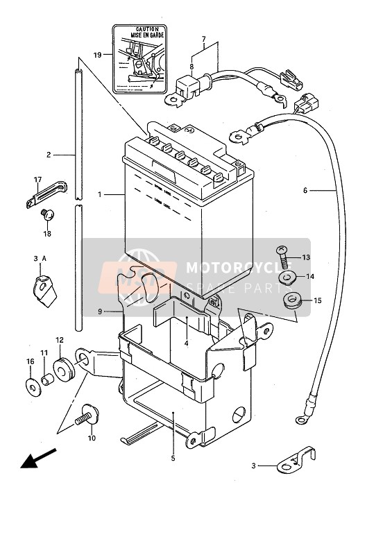 4154048C00, Holder, Battery, Suzuki, 0