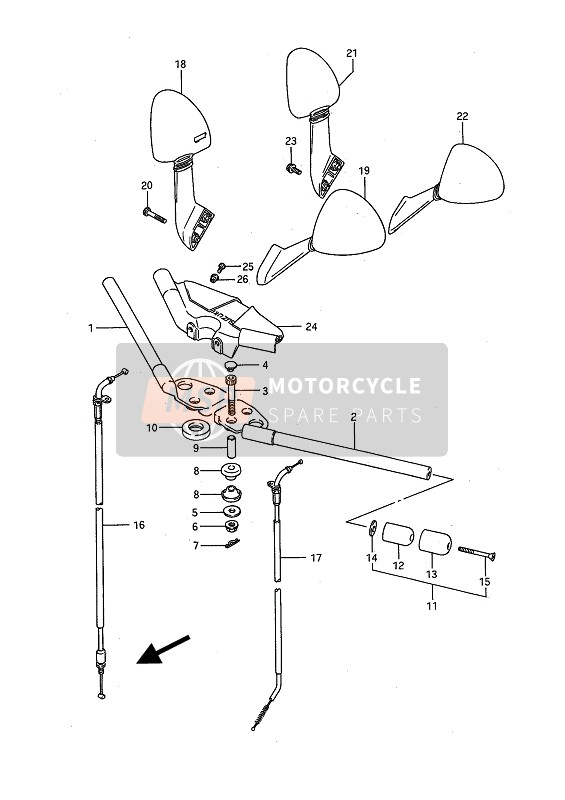 5830048B10, Cable Assy, Throttle, Suzuki, 0