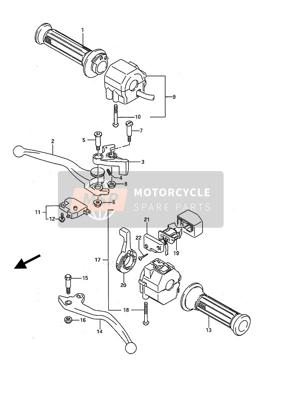 5762148B00, Leva Comando Frizione, Suzuki, 3