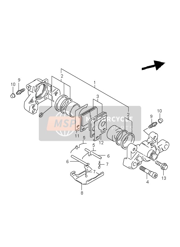 Suzuki SV650(N)(S) 2002 BREMSSATTEL HINTEN für ein 2002 Suzuki SV650(N)(S)