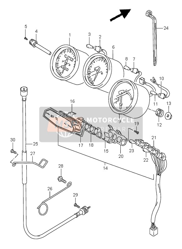 3410019C40, Tachometer, Suzuki, 0