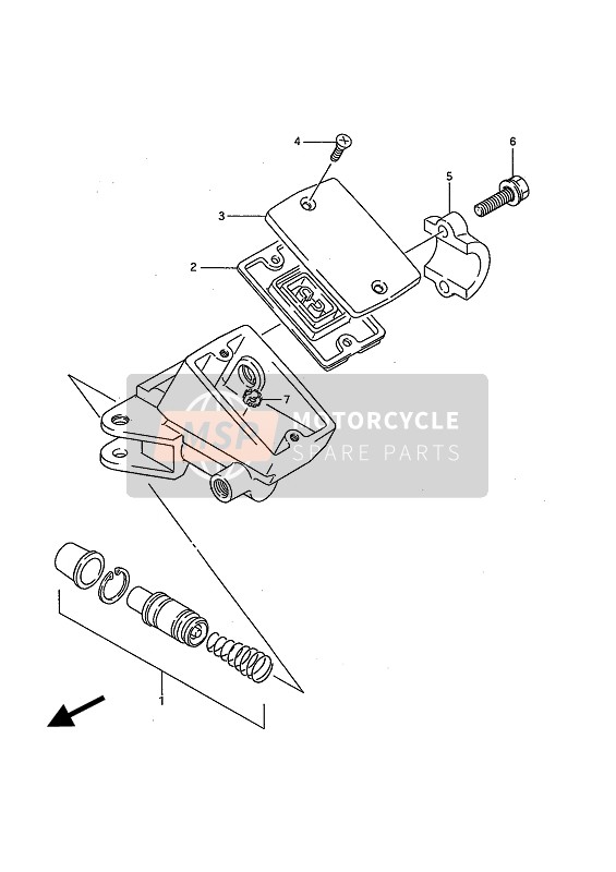 Suzuki GSX1100F 1989 HAUPTZYLINDER VORNE für ein 1989 Suzuki GSX1100F