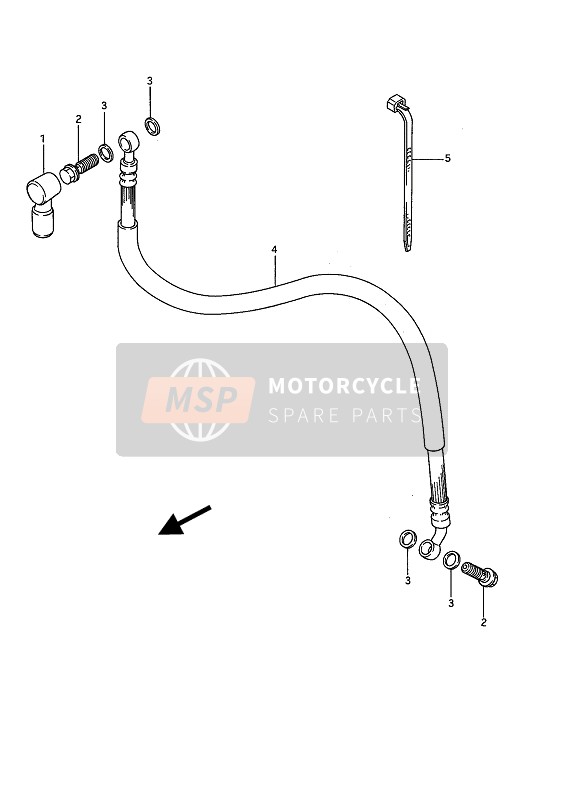 Suzuki GSX1100F 1989 Clutch Hose for a 1989 Suzuki GSX1100F