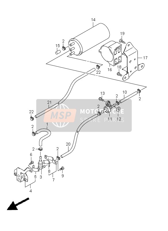 4443415H00, Hose, Tank & Valve, Suzuki, 0