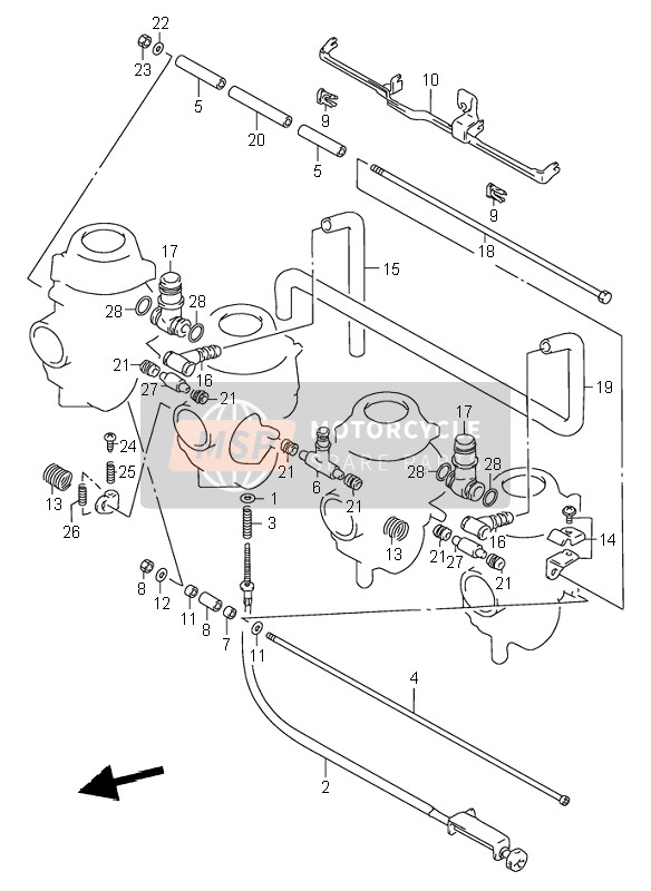 Suzuki RF900R 1995 Carburettor Fittings for a 1995 Suzuki RF900R