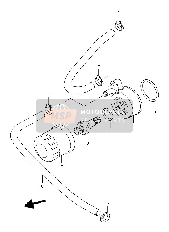 Suzuki TL1000R 2002 Oil Cooler for a 2002 Suzuki TL1000R