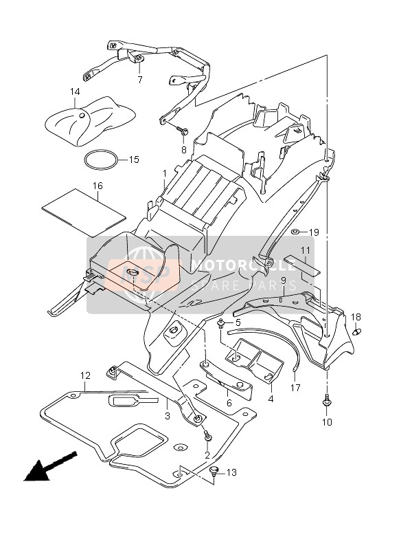 6311115H00291, Fender, Rear Front (Black), Suzuki, 0