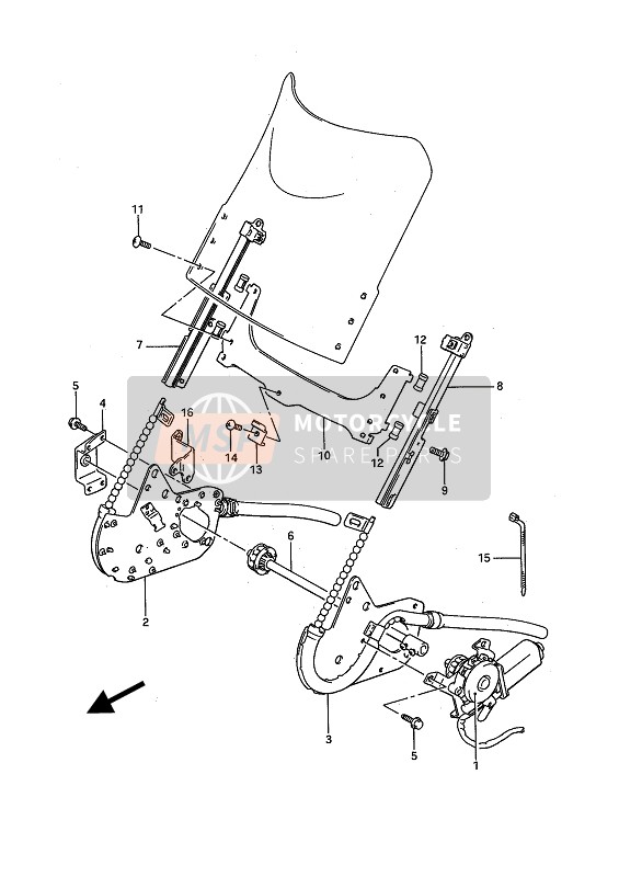 Suzuki GSX1100F 1989 Écran d'alimentation pour un 1989 Suzuki GSX1100F